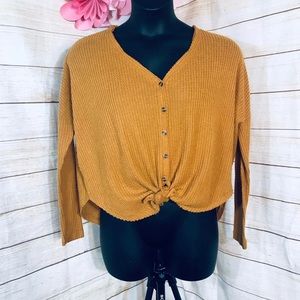 Out from under yellow waffle top sz Xs